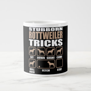 Stubborn Rottweiler Tricks design Large Coffee Mug