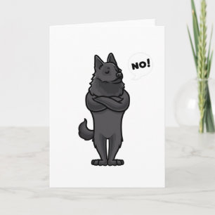 Stubborn Schipperke Dog funny Card