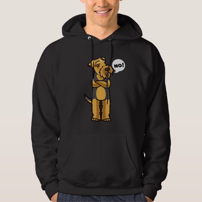 Stubborn Welsh Terrier Dog Hoodie (Front)