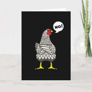 Stubborn Wyandotte Chicken Card