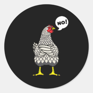 Stubborn Wyandotte Chicken Classic Round Sticker