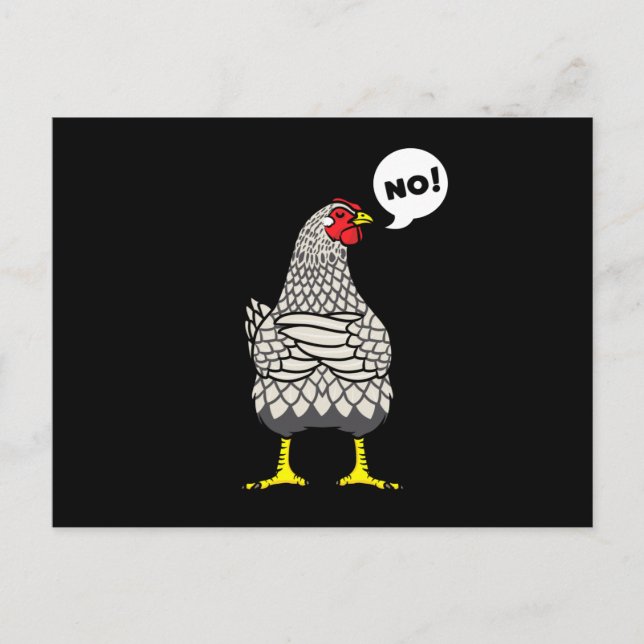 Stubborn Wyandotte Chicken Postcard (Front)
