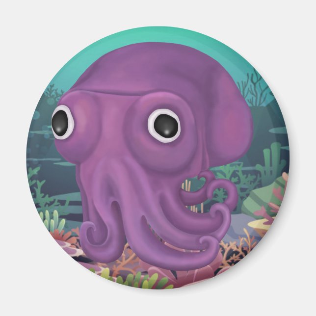 Stubby Squid Magnet (Front)