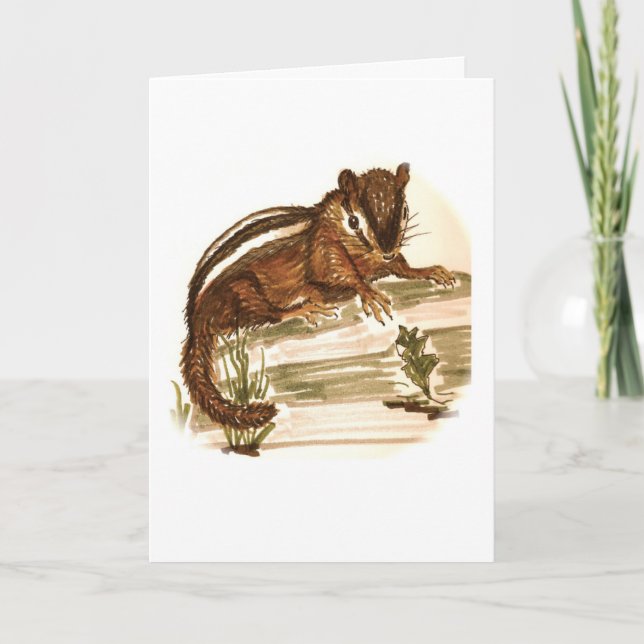 Stubby the Chipmunk Birthday Card (Front)