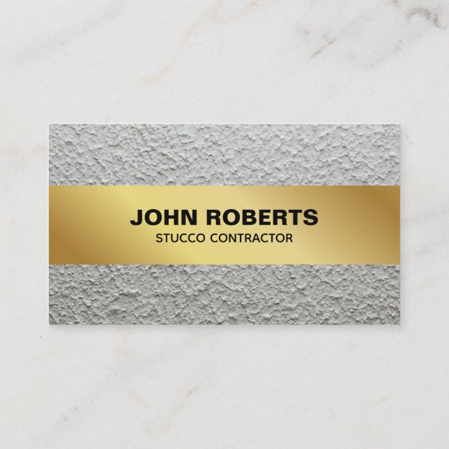 Stucco Business Card Construction Wall QR Code (Back)