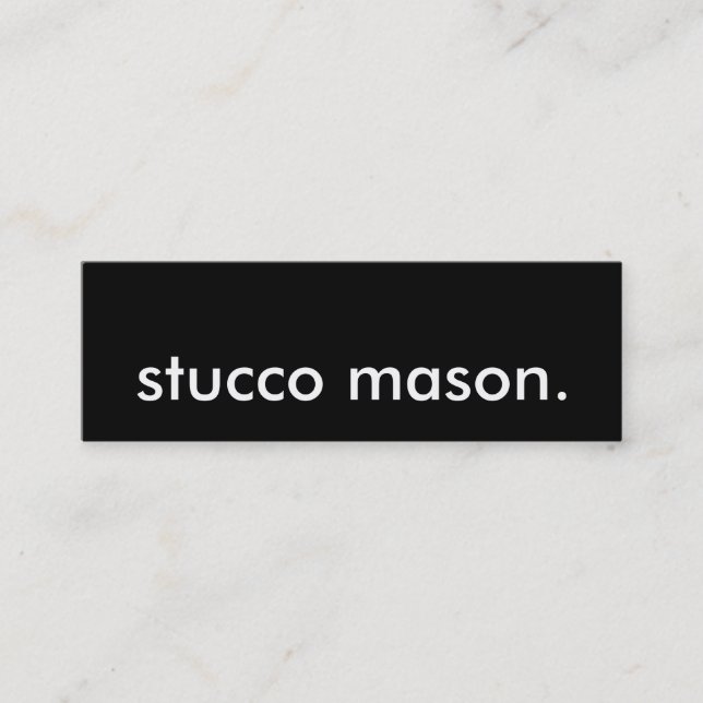 stucco mason. mini business card (Front)