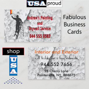Stucco Painting Service Handyman Home Repair Fab Business Card
