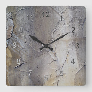 Stucco Wall Square Wall Clock