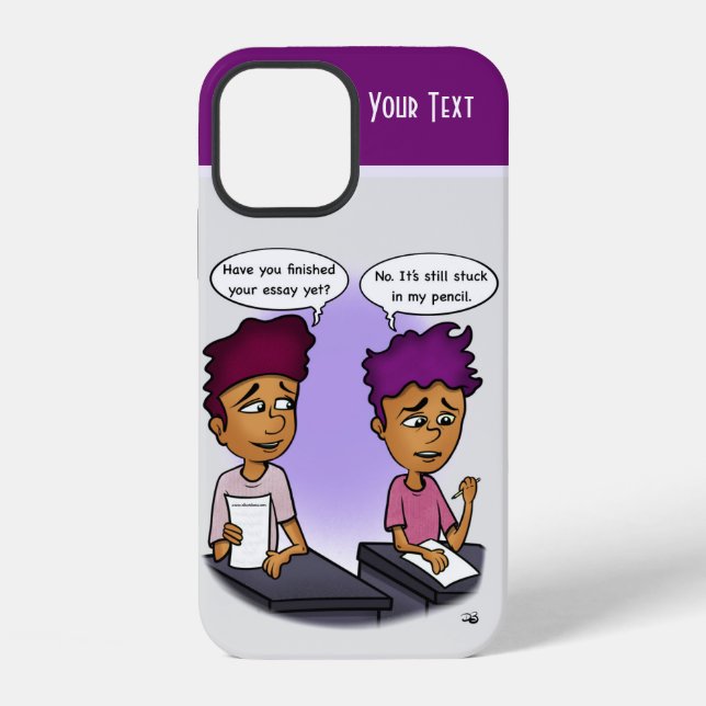 Stuck In Pencil Flexible iPhone Case (Back)
