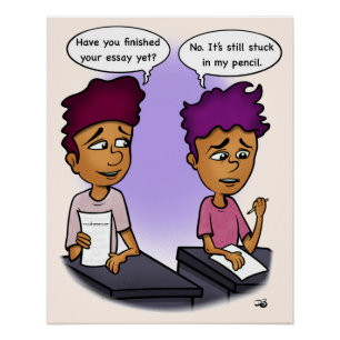 Stuck In Pencil Poster