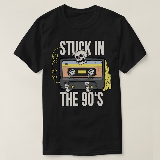 Stuck in the 90s Vintage Tape T-Shirt (Design Front)