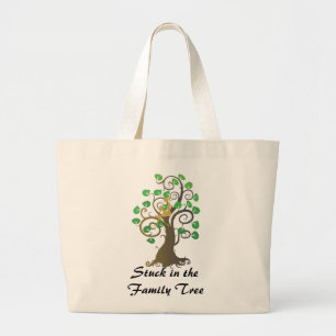 Stuck in the Family Tree Large Tote Bag