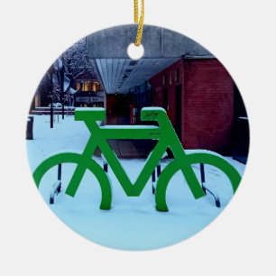 Stuck in the snow ceramic tree decoration