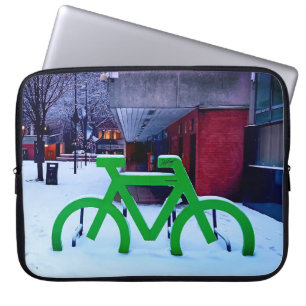 Stuck in the snow laptop sleeve
