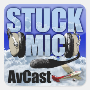 Stuck Mic AvCast Sticker