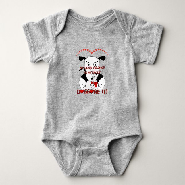 Stuck On U Doggone it! Baby Bodysuit (Front)