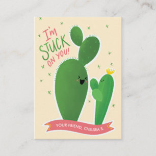 Stuck on You Classroom Valentine Enclosure Card