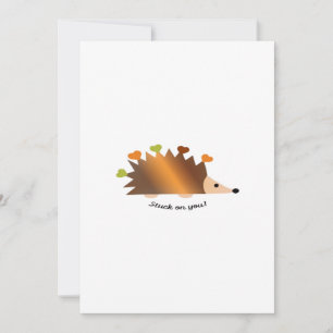 Stuck On You Hedgehog And H Holiday Card