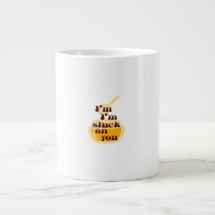 Stuck On You Minimal Love Design  Large Coffee Mug