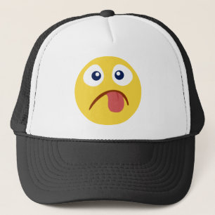 Stuck Out Tongue Emoji Trucker Hat