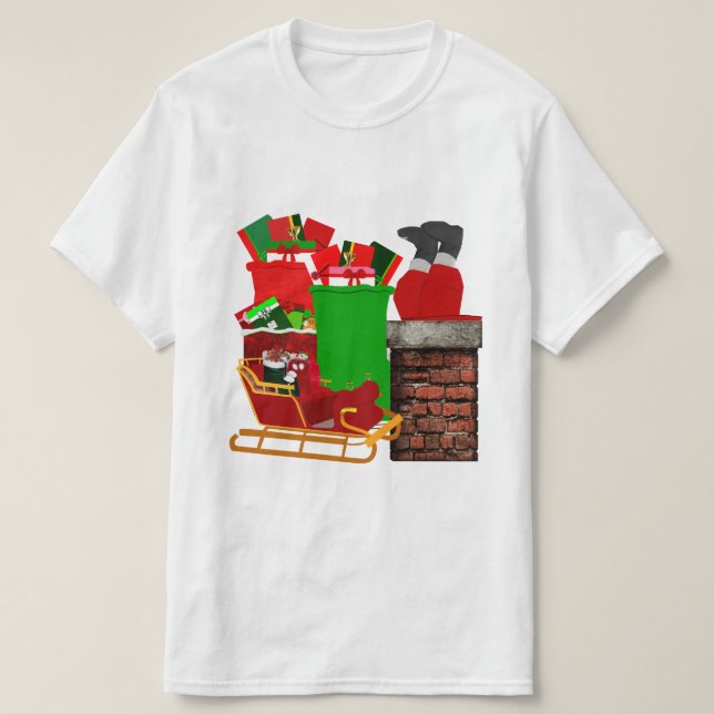 Stuck Santa Tri-Blend shirt (Design Front)