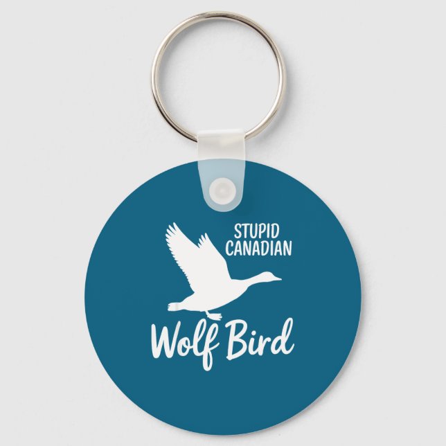 Stud Canadian Wolf Bird Funny  Key Ring (Front)