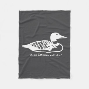 Stud Canadian Wolf Bird Funny Loon Humor  Fleece Blanket