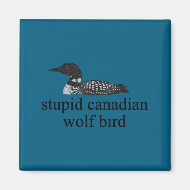 Stud Canadian Wolf Bird Lgbt Hockey  Magnet (Front)