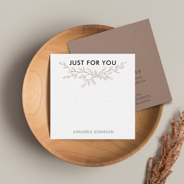 Stud Earring Display Card Modern Branch Earthy (Stud Earring Display Card Modern Branch Earthy Brown)