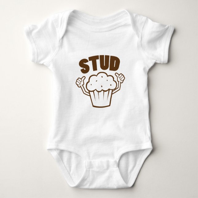 Stud Muffin Baby Bodysuit (Front)