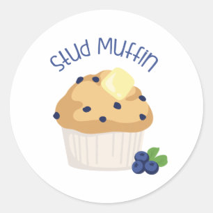 Stud Muffin Classic Round Sticker