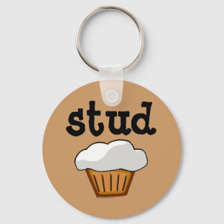 Stud Muffin, Cute Funny Baked Good Key Ring