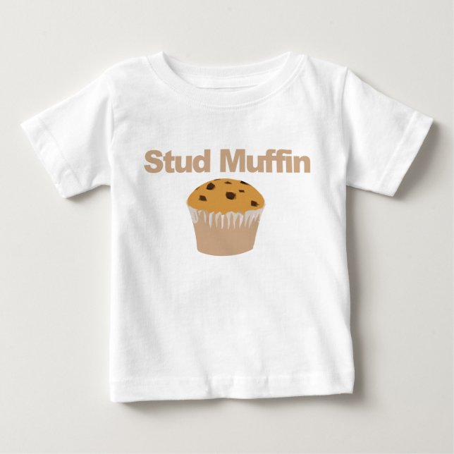 Stud Muffin, Funny Baby T-Shirt (Front)