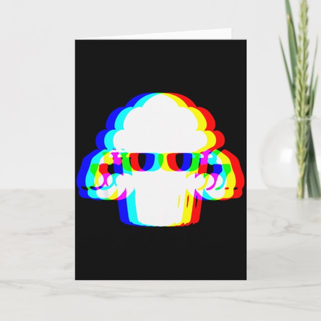 Stud Muffin Funny Muffin Vaporwave Edm Cyber Glitc Card (Front)
