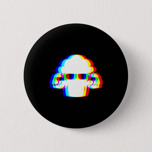 Stud Muffin Funny Muffin Varwave Edm Cyber Glitch  6 Cm Round Badge (Front)