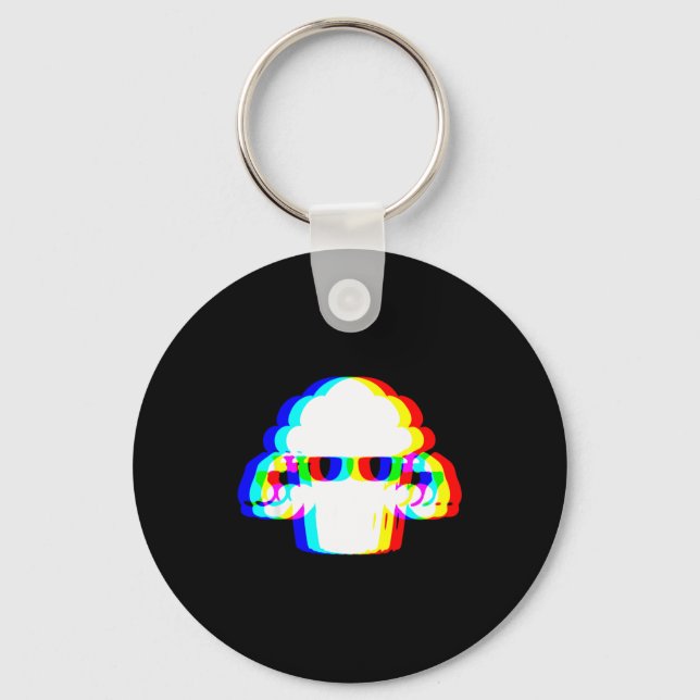 Stud Muffin Funny Muffin Varwave Edm Cyber Glitch  Key Ring (Front)