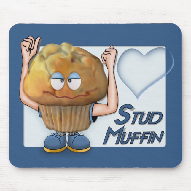 Stud Muffin Humour Mouse Mat (Front)