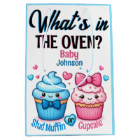 Stud Muffin or Cupcake Pink or Blue Gender Reveal