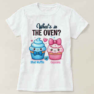 Stud Muffin or Cupcake Pink or Blue Gender Reveal T-Shirt