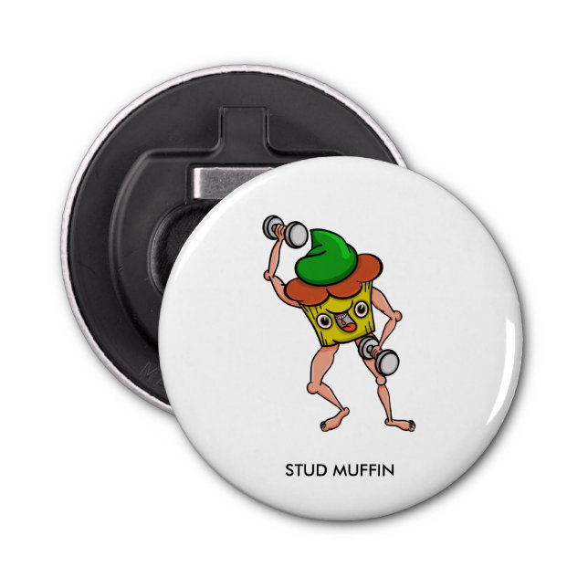 Stud Muffin Weight Lifting Bottle Opener (Front)