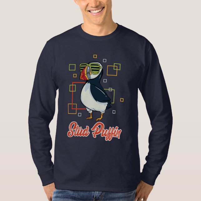 Stud Puffin Bird Gag T-Shirt (Front)