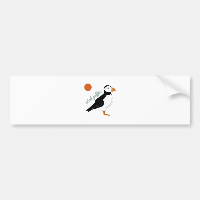 Stud Puffin Bumper Sticker (Front)