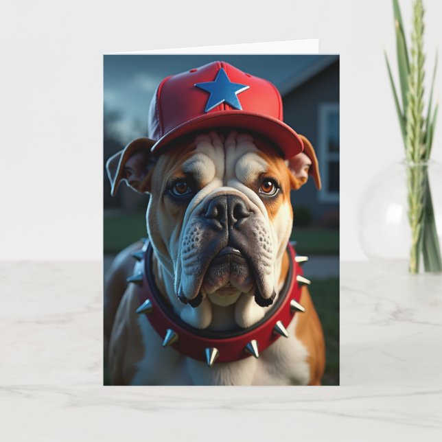 Studded Collar Fathers Day Card (Front)