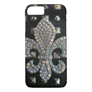 Studded fleur de lis case