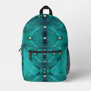 Studded Floor Pattern in Aqua Blues Backpack
