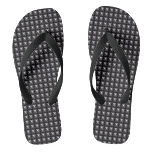 Studded Steel Texture Flip Flops