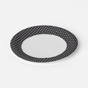 Studded Steel Texture Paper Plate