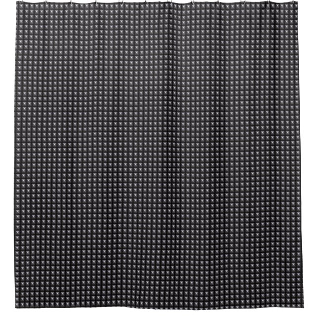 Studded Steel Texture Shower Curtain (Front)