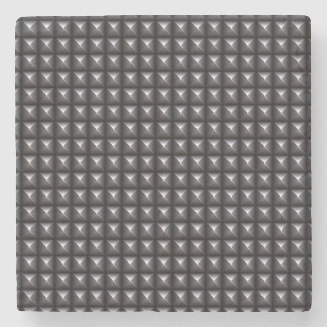 Studded Steel Texture Stone Coaster (Front)