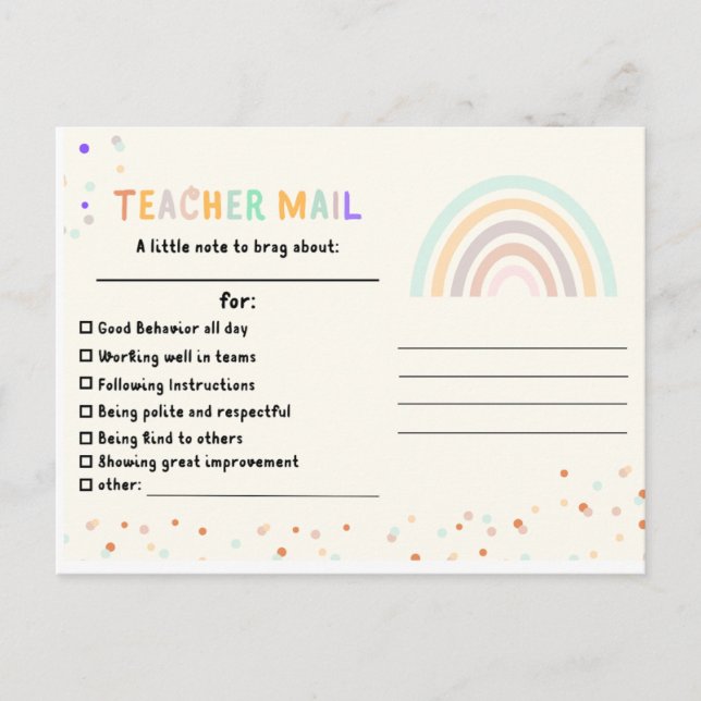 Student Appreciation Postcard (Front)